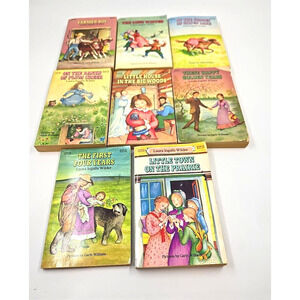 Laura Ingalls Wilder Little House On The Prairie Paperback Book Lot Of 8 Vtg